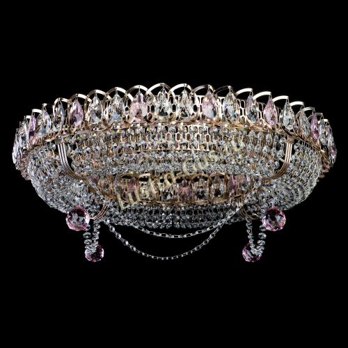 Люстра Глория №1 розовая в Подольске Гусь Хрустальный