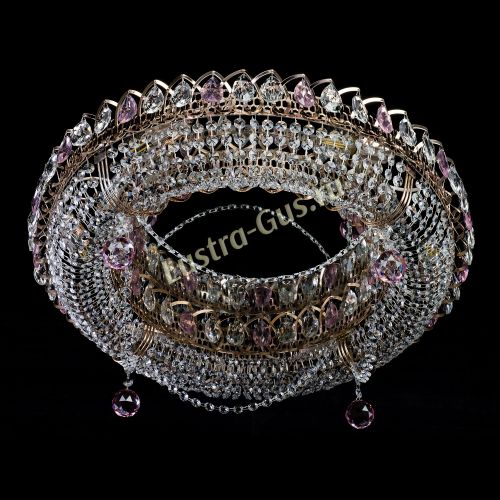 Люстра Глория №1 розовая в Подольске Гусь Хрустальный