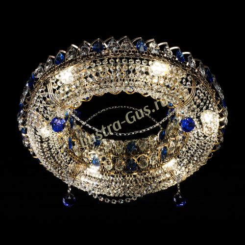 Люстра Глория №1 синяя в Подольске Гусь Хрустальный