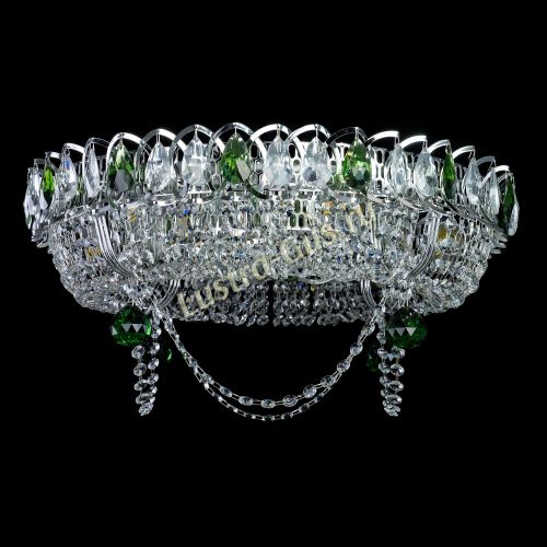 Люстра Глория №1 зеленая в Подольске Гусь Хрустальный