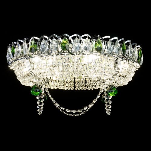 Люстра Глория №1 зеленая в Подольске Гусь Хрустальный