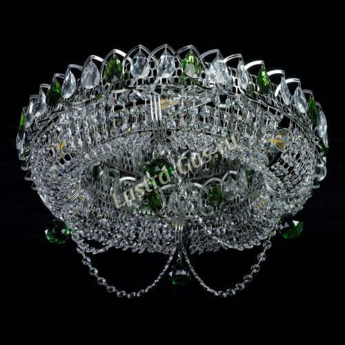 Люстра Глория №1 зеленая в Подольске Гусь Хрустальный