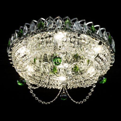 Люстра Глория №1 зеленая в Подольске Гусь Хрустальный