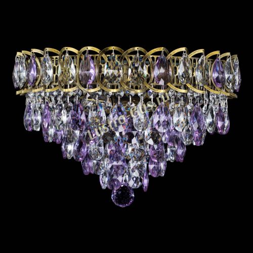 Люстра Грация №1 под бронзу фиолетовая в Подольске Гусь Хрустальный