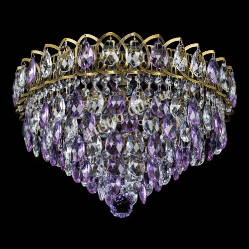 Люстра Грация №1 под бронзу фиолетовая в Подольске Гусь Хрустальный