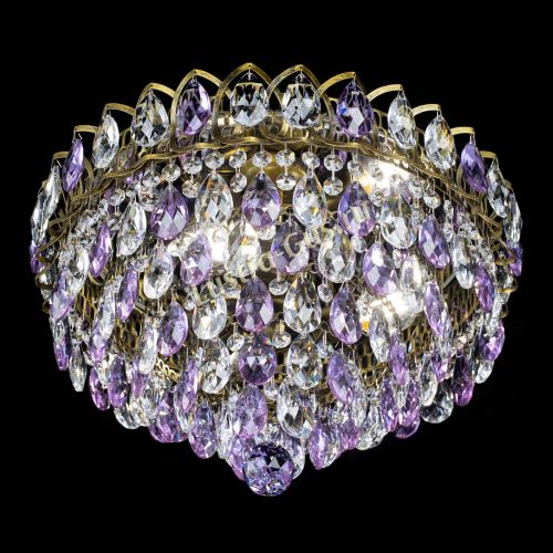 Люстра Грация №1 под бронзу фиолетовая в Подольске Гусь Хрустальный