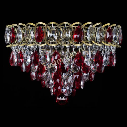 Люстра Грация №1 под бронзу красная в Подольске Гусь Хрустальный