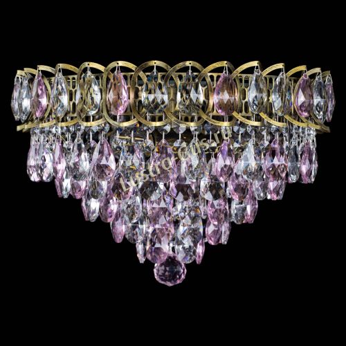 Люстра Грация №1 под бронзу розовая в Подольске Гусь Хрустальный