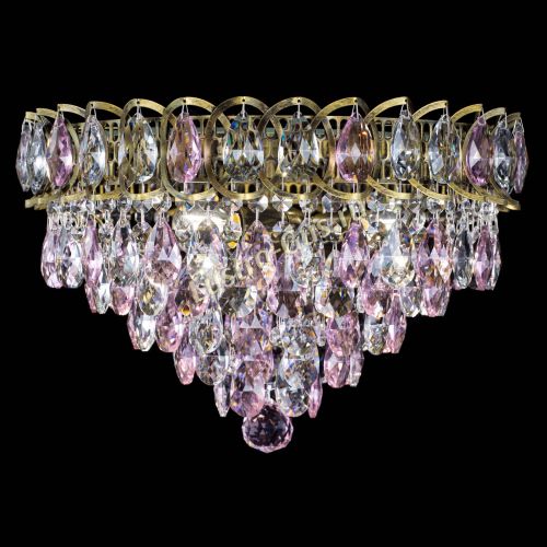 Люстра Грация №1 под бронзу розовая в Подольске Гусь Хрустальный