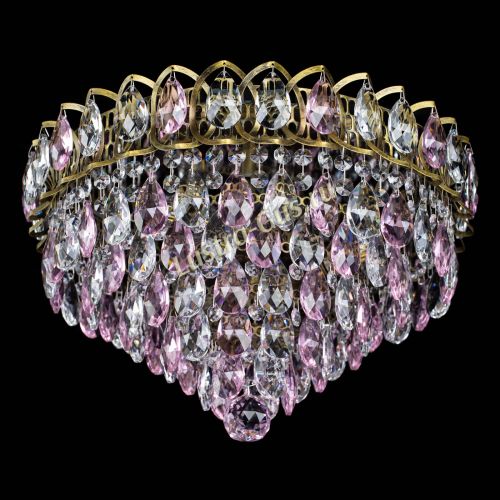 Люстра Грация №1 под бронзу розовая в Подольске Гусь Хрустальный