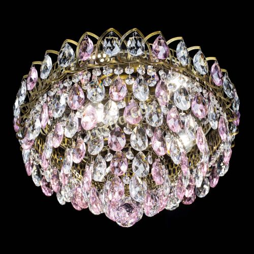 Люстра Грация №1 под бронзу розовая в Подольске Гусь Хрустальный