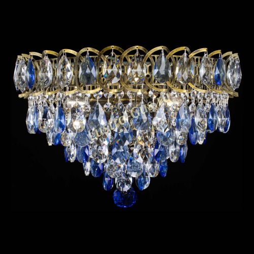 Люстра Грация №1 под бронзу синяя в Подольске Гусь Хрустальный