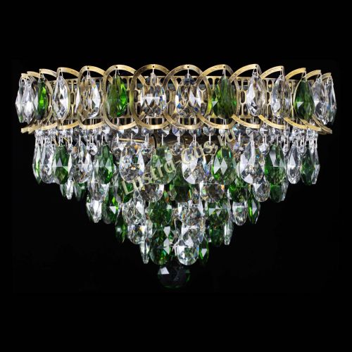 Люстра Грация №1 под бронзу зеленая в Подольске Гусь Хрустальный