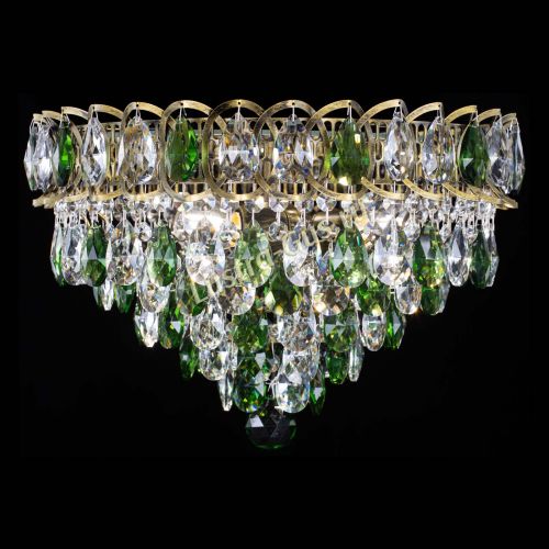 Люстра Грация №1 под бронзу зеленая в Подольске Гусь Хрустальный