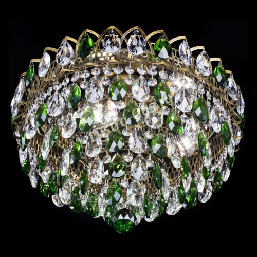 Люстра Грация №1 под бронзу зеленая в Подольске Гусь Хрустальный