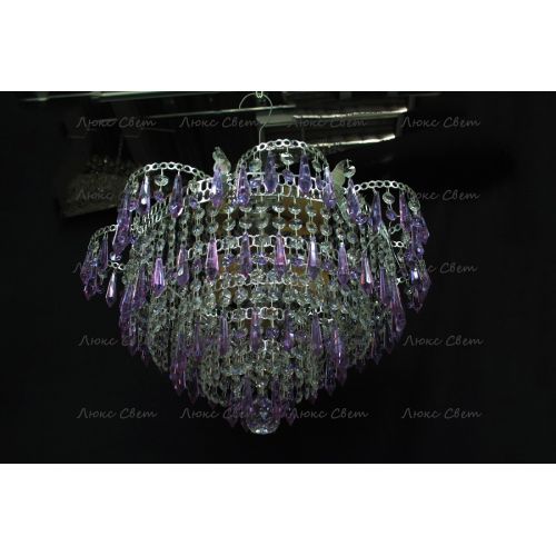 Люстра Ромашка Хризантема фиолетовая большой карашдаш в Подольске Гусь Хрустальный