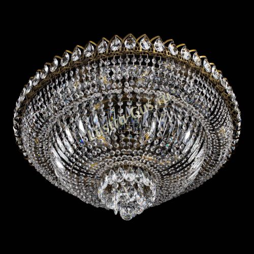 Люстра Хрустальный Каскад №1 700 мм под бронзу в Подольске Гусь Хрустальный