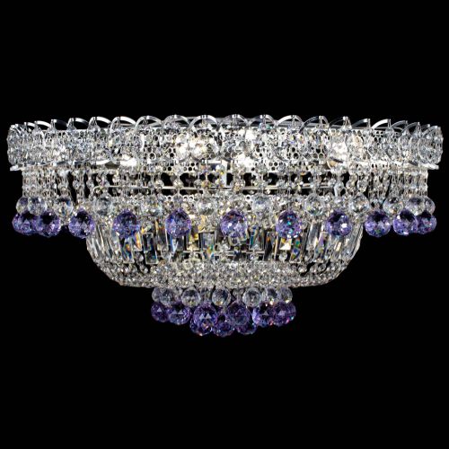 Люстра Хрустальный каскад №3 Шар фиолетовая в Подольске Гусь Хрустальный