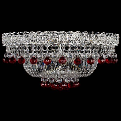 Люстра Хрустальный каскад №3 Шар красная в Подольске Люстра Хрустальный каскад №3 Шар красная в Подольске