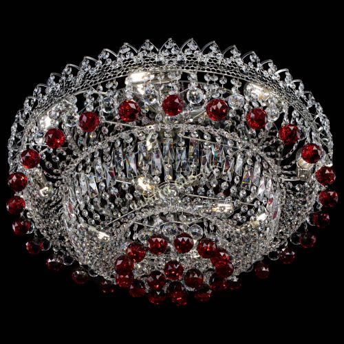 Люстра Хрустальный каскад №3 Шар красная в Подольске Гусь Хрустальный
