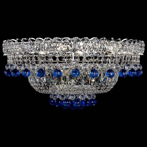 Люстра Хрустальный каскад №3 Шар синяя в Подольске Гусь Хрустальный
