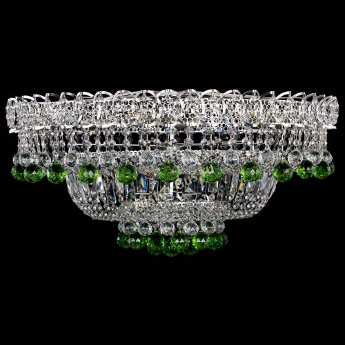 Люстра Хрустальный каскад №3 Шар зеленая в Подольске Люстра Хрустальный каскад №3 Шар зеленая в Подольске