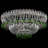 Люстра Хрустальный каскад №3 Шар зеленая в Подольске Люстра Хрустальный каскад №3 Шар зеленая в Подольске