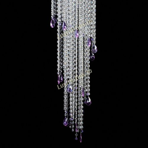 Люстра Хрустальный Каскад №5 фиолетовый в Подольске Гусь Хрустальный