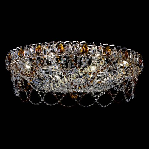 Люстра Каскад Ажур 700 мм чайный в Подольске Гусь Хрустальный