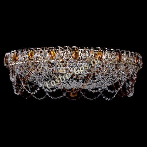 Люстра Каскад Ажур 700 мм чайный в Подольске Гусь Хрустальный