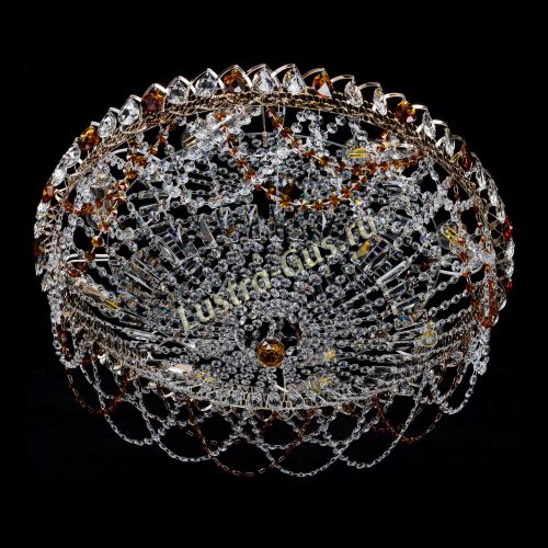 Люстра Каскад Ажур 700 мм чайный в Подольске Гусь Хрустальный