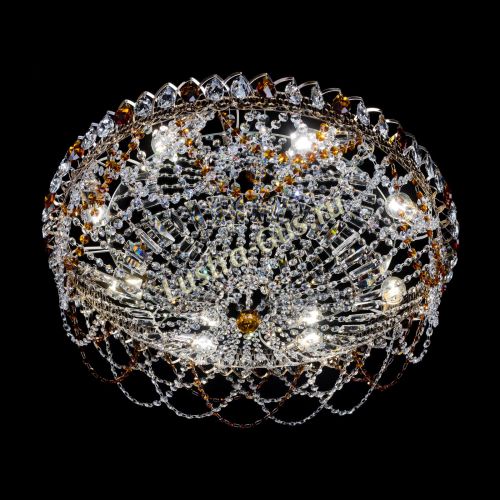 Люстра Каскад Ажур 700 мм чайный в Подольске Гусь Хрустальный