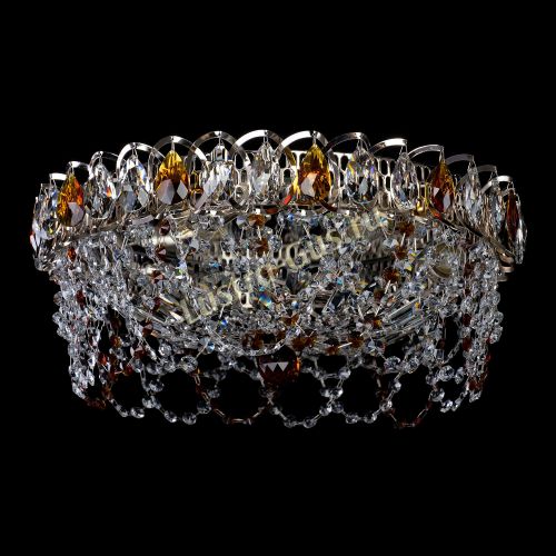 Люстра Хрустальный Каскад Ажур чайный в Подольске Гусь Хрустальный