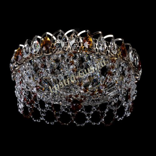 Люстра Хрустальный Каскад Ажур чайный в Подольске Гусь Хрустальный