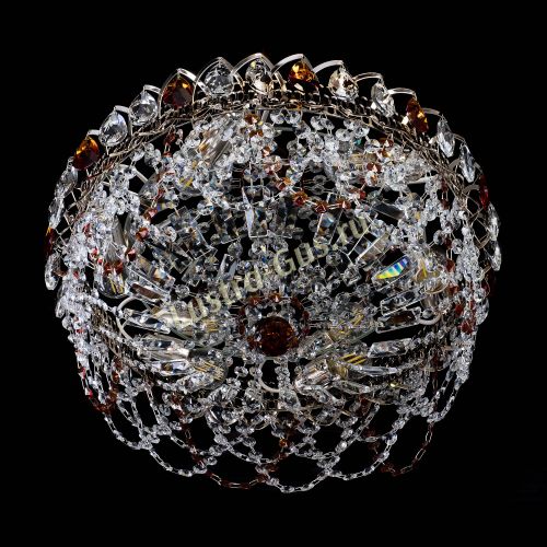 Люстра Хрустальный Каскад Ажур чайный в Подольске Гусь Хрустальный