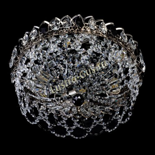 Люстра Хрустальный Каскад Ажур черный в Подольске Гусь Хрустальный