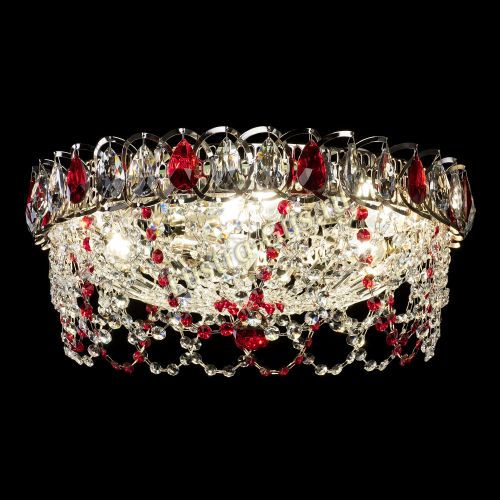 Люстра Хрустальный Каскад Ажур красный в Подольске Гусь Хрустальный