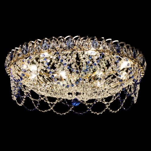 Люстра Каскад Ажур 700 мм синий в Подольске Гусь Хрустальный