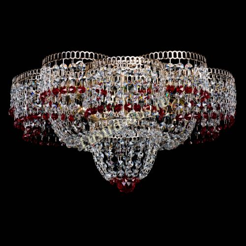 Люстра Камелия №1 красная в Подольске Гусь Хрустальный