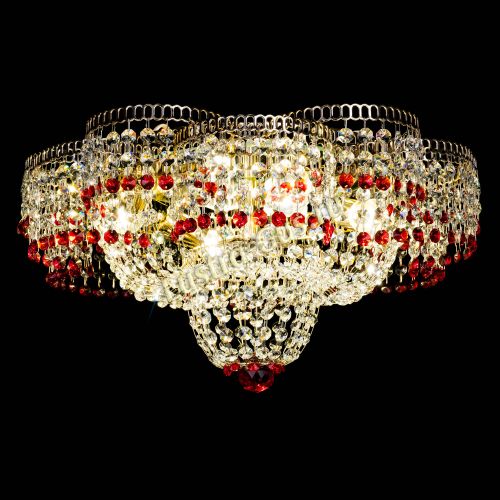 Люстра Камелия №1 красная в Подольске Гусь Хрустальный