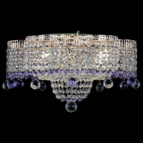 Люстра Камелия №4 фиолетовая в Подольске Гусь Хрустальный