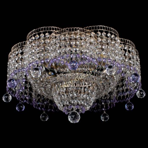 Люстра Камелия №4 фиолетовая в Подольске Гусь Хрустальный