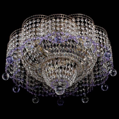 Люстра Камелия №4 фиолетовая в Подольске Гусь Хрустальный