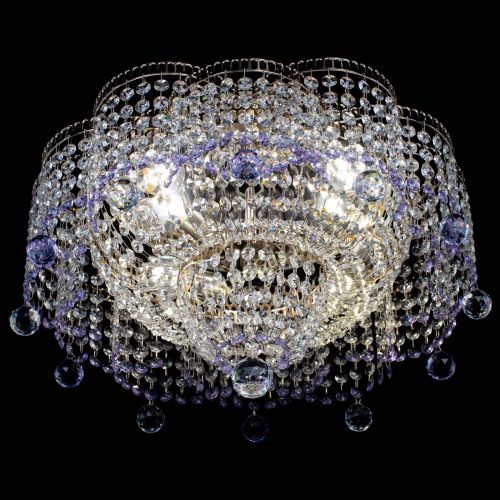 Люстра Камелия №4 фиолетовая в Подольске Гусь Хрустальный