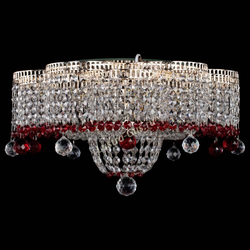 Люстра Камелия №4 красная в Подольске Гусь Хрустальный