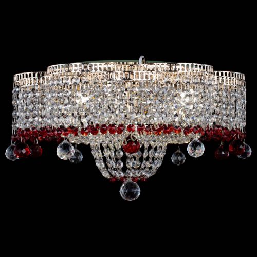 Люстра Камелия №4 красная в Подольске Гусь Хрустальный