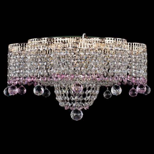 Люстра Камелия №4 розовая в Подольске Гусь Хрустальный
