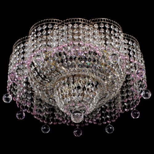 Люстра Камелия №4 розовая в Подольске Гусь Хрустальный