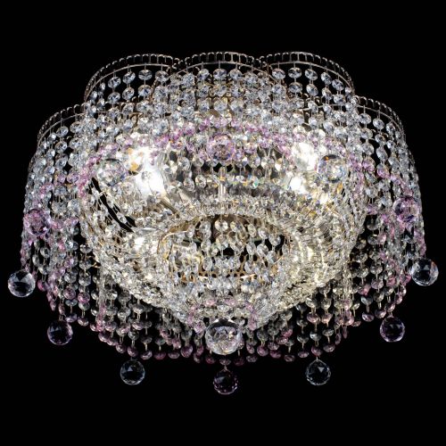 Люстра Камелия №4 розовая в Подольске Гусь Хрустальный