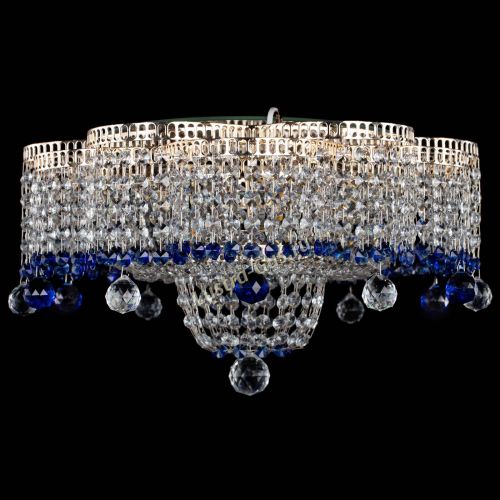 Люстра Камелия №4 синяя в Подольске Гусь Хрустальный